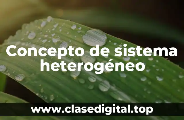 Concepto de sistema heterogéneo