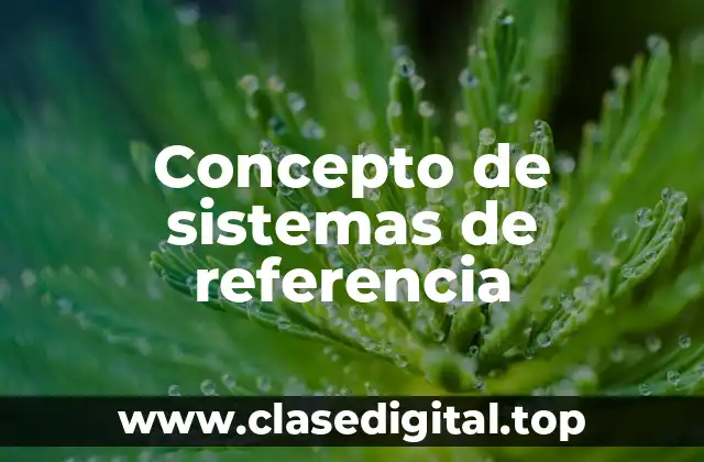 Concepto de sistemas de referencia