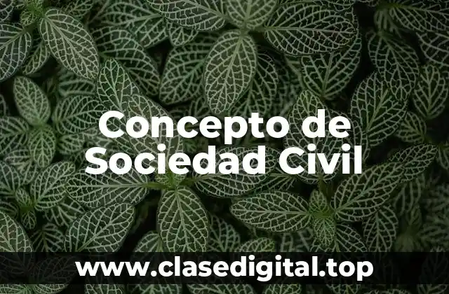 📗 Concepto de sociedad civil según el Código Civil