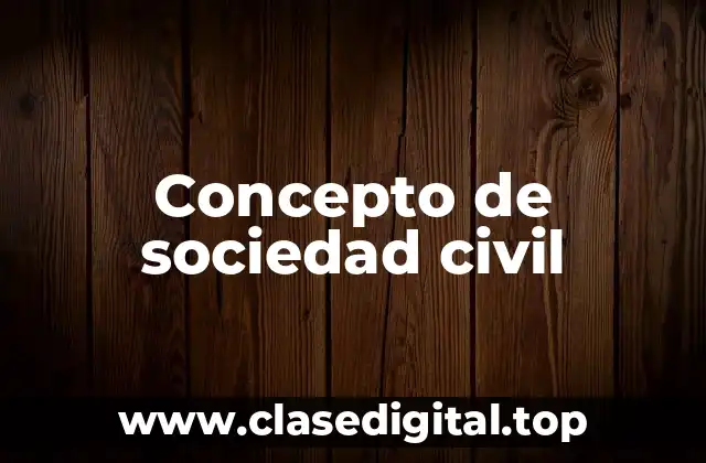 Concepto de sociedad civil