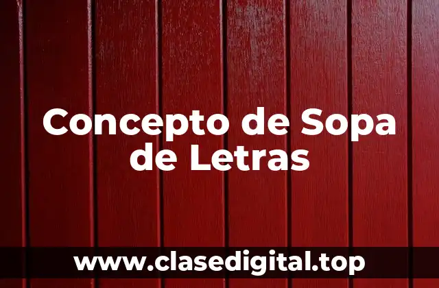 Concepto de Sopa de Letras