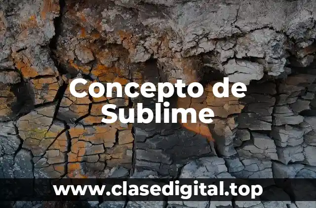 Concepto de Sublime