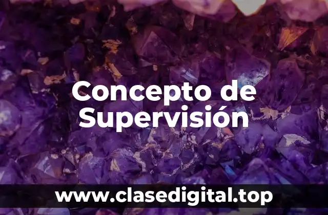 Concepto de Supervisión