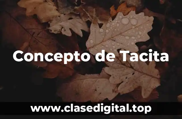 Concepto de Tacita