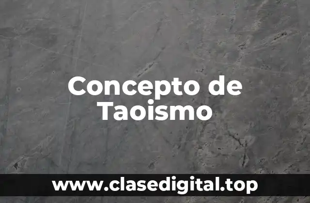 Concepto de Taoismo
