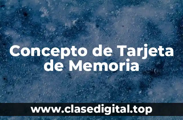 Concepto de Tarjeta de Memoria