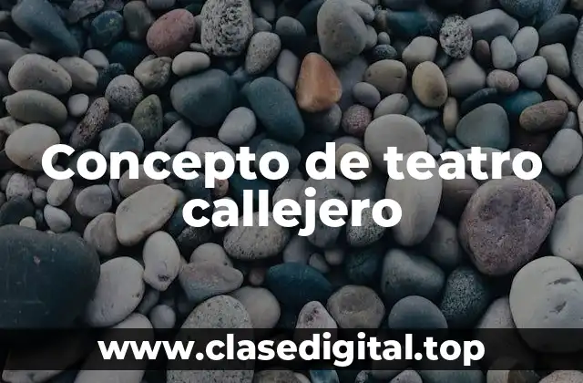 Concepto de teatro callejero