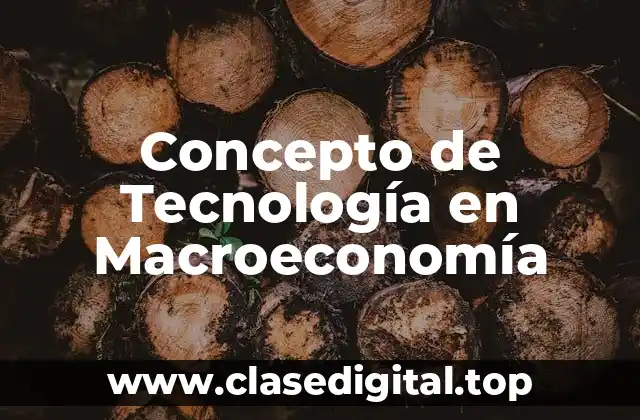 Concepto de Tecnología en Macroeconomía