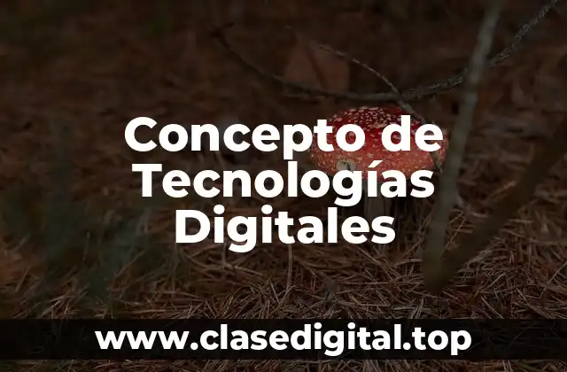 Concepto de Tecnologías Digitales