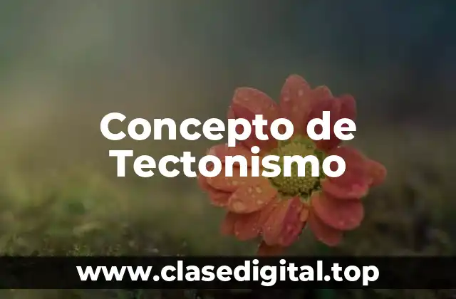 Concepto de Tectonismo