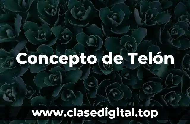 Concepto de Telón