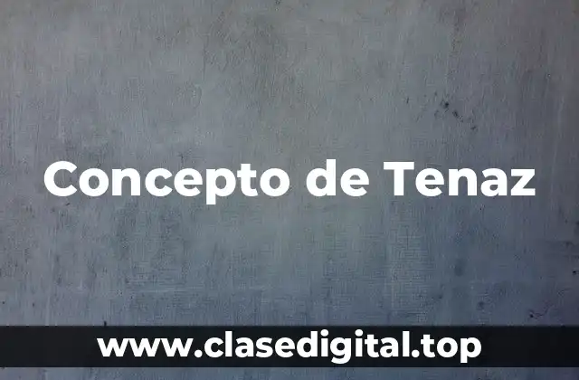 Concepto de Tenaz