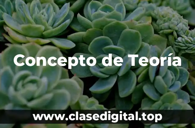 Concepto de Teoría