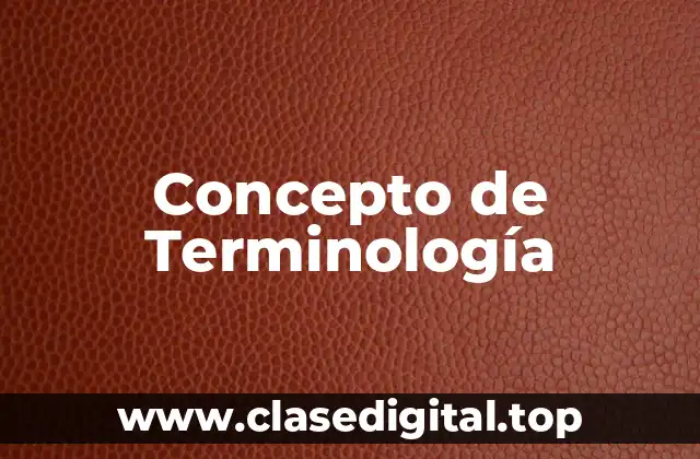 Concepto de Terminología