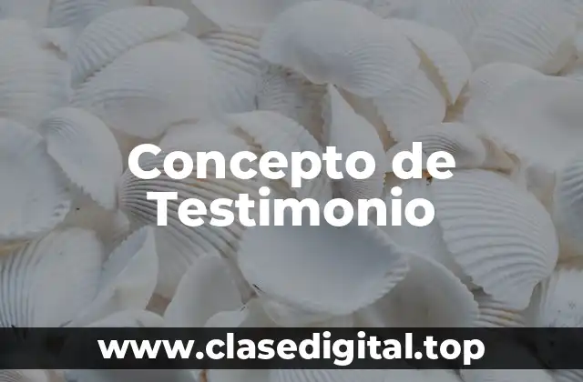 Concepto de Testimonio
