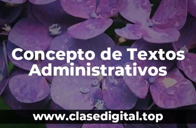 Concepto de Textos Administrativos