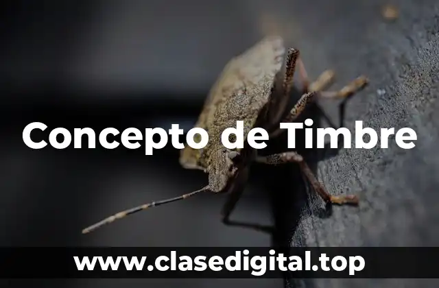 Concepto de Timbre