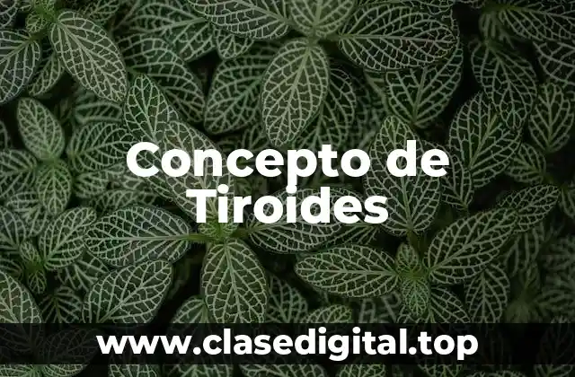 Concepto de Tiroides