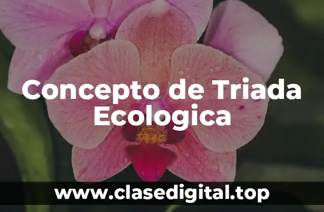 📗 Concepto de Triada Ecologica