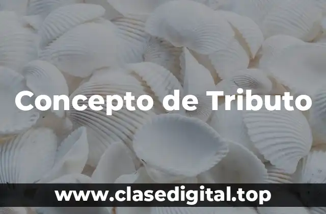Concepto de Tributo