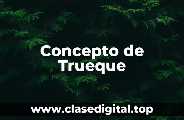 📗 Concepto de Trueque