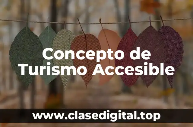 Concepto de Turismo Accesible