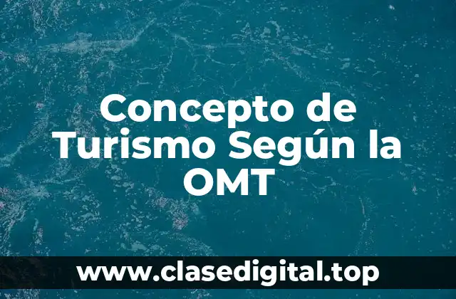 📗 Concepto de Turismo