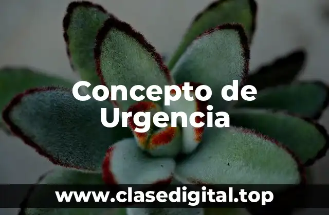 Concepto de Urgencia