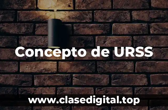 📗 Concepto de URSS