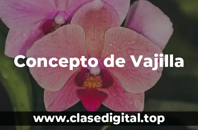 Concepto de Vajilla