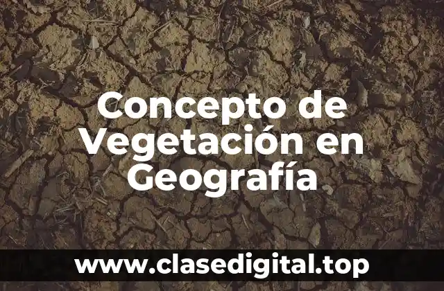 Concepto de Vegetación en Geografía