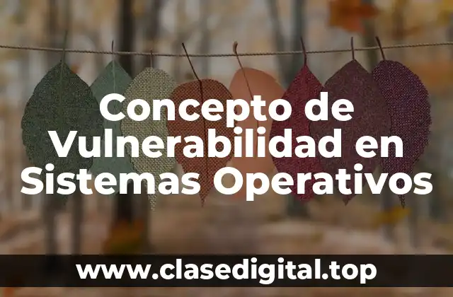 Concepto de Vulnerabilidad en Sistemas Operativos
