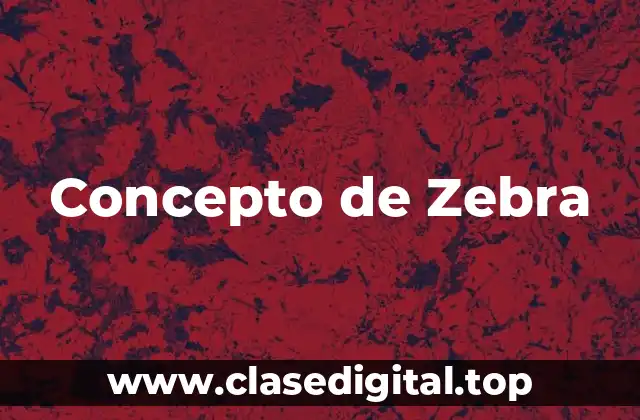 Concepto de Zebra