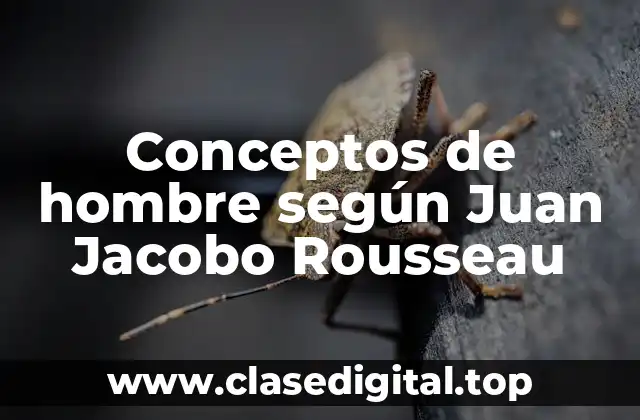 Conceptos de hombre según Juan Jacobo Rousseau