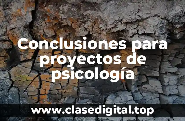 Conclusiones para proyectos de psicología