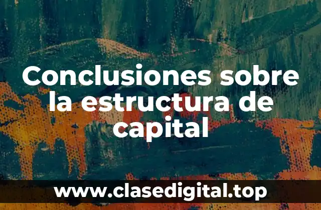 Conclusiones sobre la estructura de capital