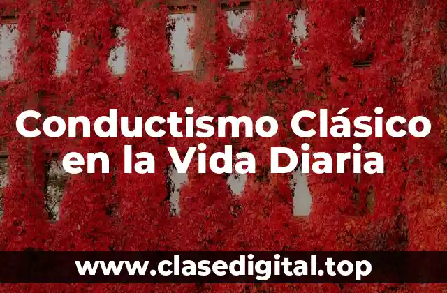 Conductismo Clásico en la Vida Diaria