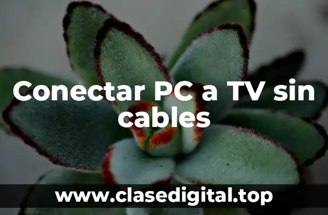 Conectar PC a TV sin cables