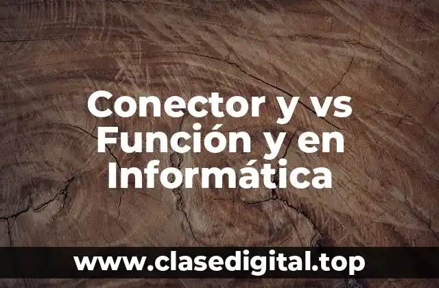 Ejemplos de Conector y vs Función y en Informática