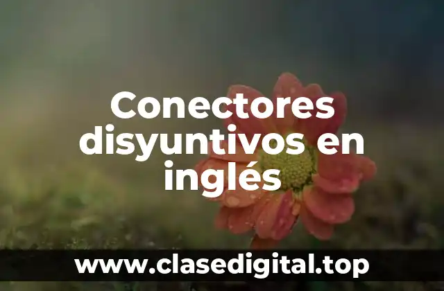 Conectores disyuntivos en inglés