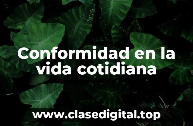 Conformidad en la vida cotidiana