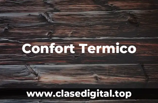 Confort Termico