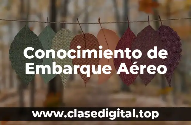 Conocimiento de Embarque Aéreo