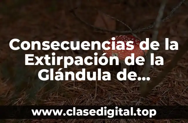 Consecuencias de la Extirpación de la Glándula de Bartolino