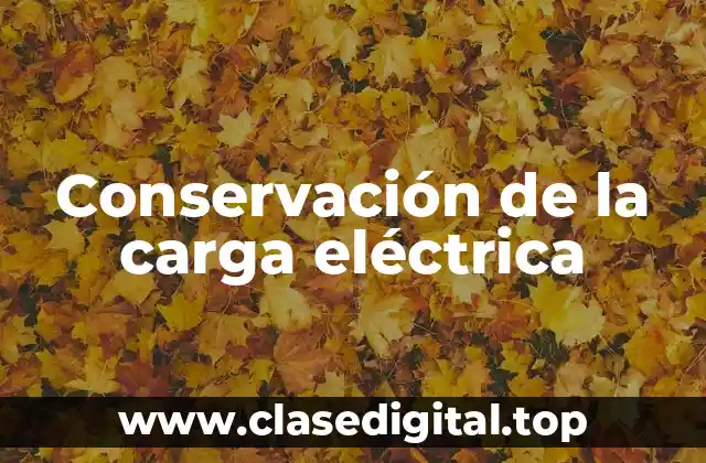 Conservación de la carga eléctrica