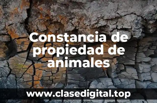 Constancia de propiedad de animales