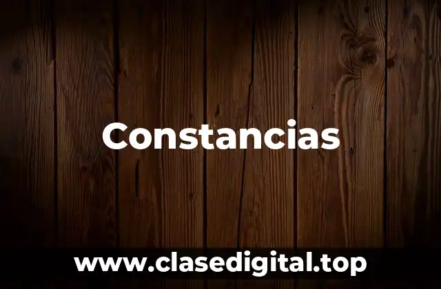 Constancias