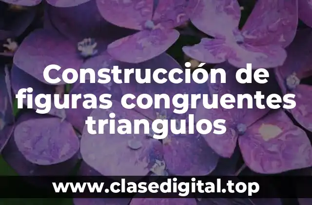 Construcción de figuras congruentes triangulos