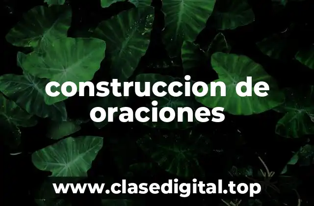 construccion de oraciones