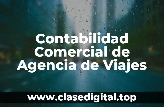Contabilidad Comercial de Agencia de Viajes